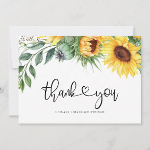 Merci d'aquarelle de tournesol