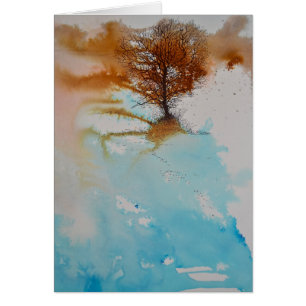 Merci d'arbre encré aquarelle