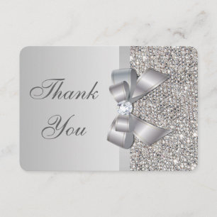 Merci d'arc de paillettes d'argent de Faux de