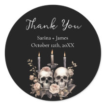 Merci Dark Gothic Wedding en faveur Sticker