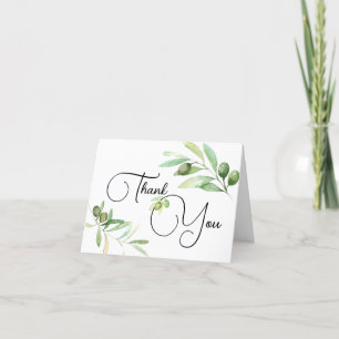 Merci de Baby shower à branche d'olive