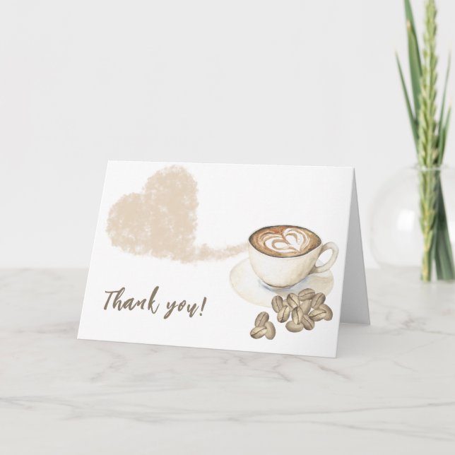 Merci de Baby shower à café (Devant)