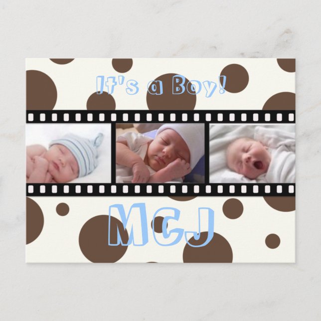 Merci de Baby shower, cartes postales insérez vos  (Devant)
