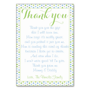 Merci de baby shower de bébé