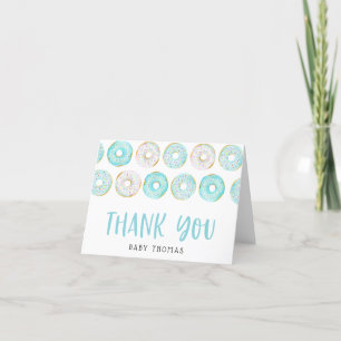 Merci de Baby shower de donuts bleus