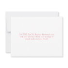 Merci de Baby shower de fille de transport rose