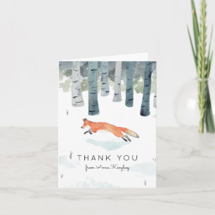 Merci de Baby shower de Fox d'hiver