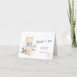 Merci de Baby shower de l'ours pour garçon Plier c