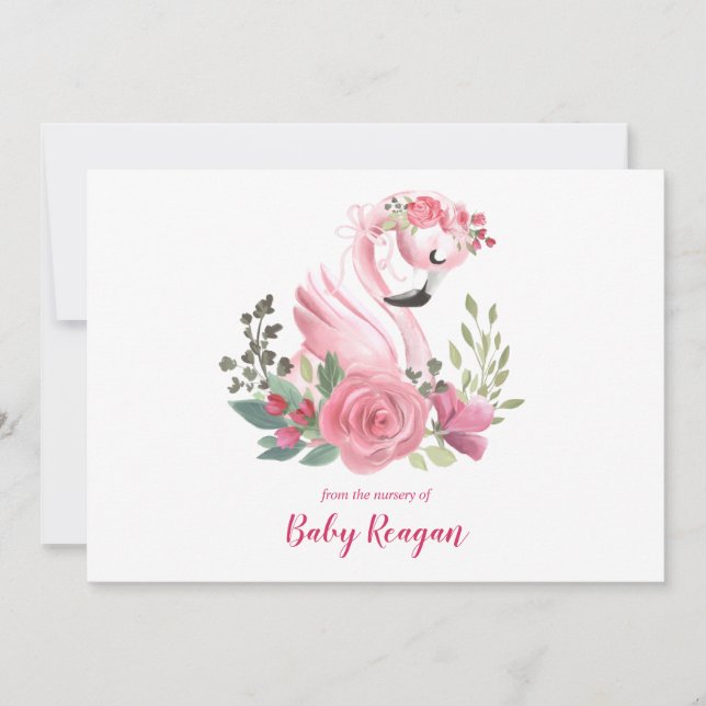 Merci de baby shower de monogramme de cygne de (Devant)