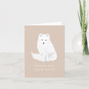 Merci de Baby shower d'hiver rose Fox Arctique
