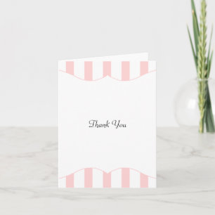 Merci de Baby shower en bande rose et blanc