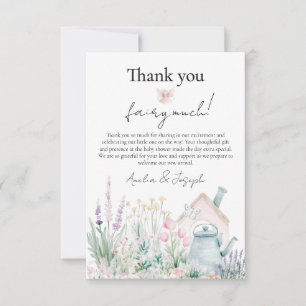 Merci de Baby shower enchanté Fleur sauvage de fée