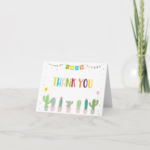Merci de Baby shower Fiesta Cactus