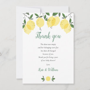 Merci de Baby shower Lemons