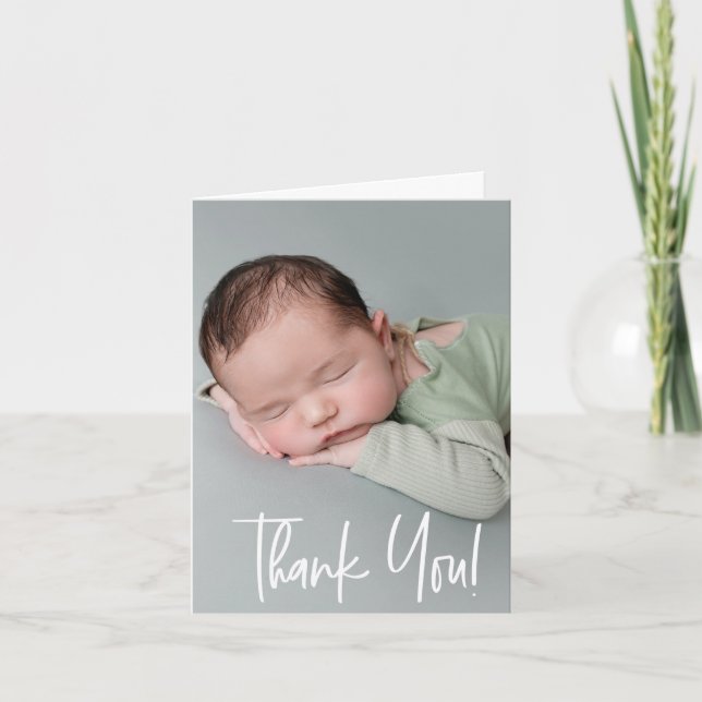 Merci de baby shower pour bébé garçon Faire-part d (Devant)