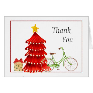 Merci de bicyclette de matin de Noël