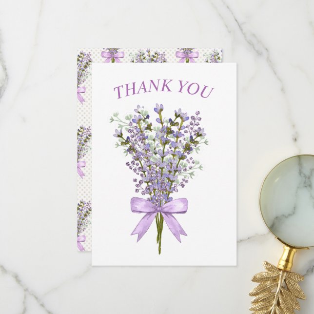 Merci de bouquet de couleur aquarelle (Devant/Arrière en situation)