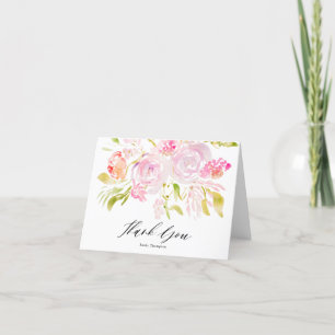 Merci de bouquet Rose aquarelle