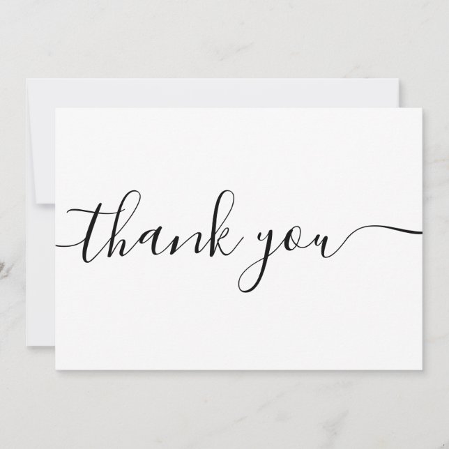 Merci de calligraphie de script simple (Devant)