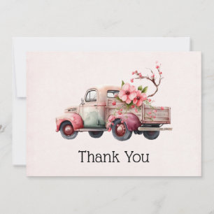 Merci de camion rose Vintage pour fermier