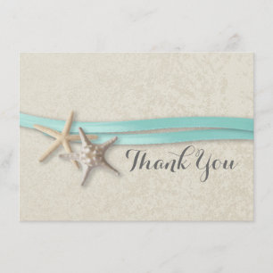 Merci de carte plat Starfish et Ribbon
