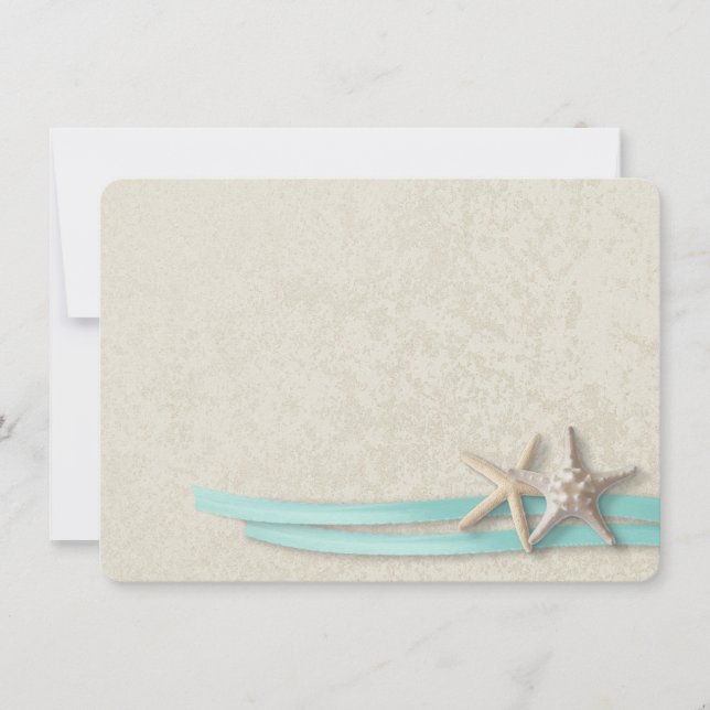 Merci de carte plat Starfish et Ribbon (Devant)