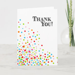 Merci de célébration de confettis multicolore