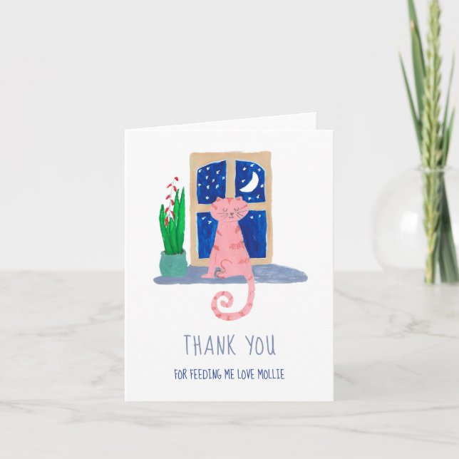 Merci de chat mignon pour me nourrir (Devant)