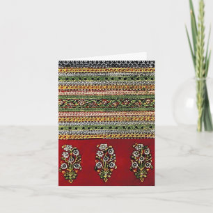 Merci de conception de broderie Vintage rouge