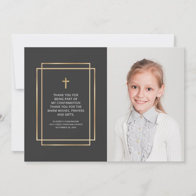 Merci de confirmation | Photo personnalisée (Devant)