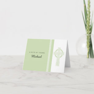 Merci de croix religieuse vert clair