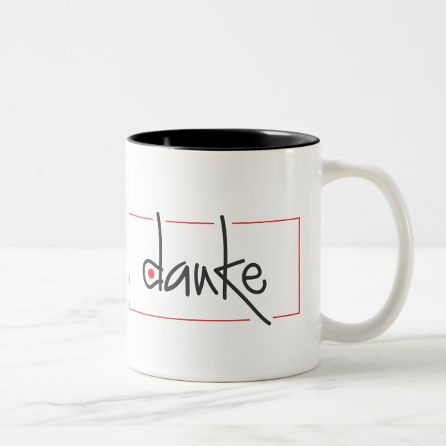 Merci de Danke dans toute tasse de langue (Droit)