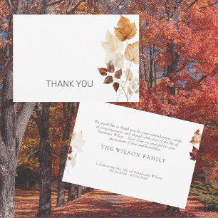 Merci de deuil funéraire du Foliage d'automne