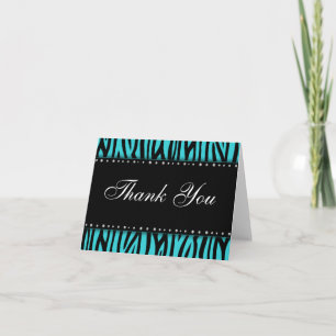Merci de diamants imprimé par zèbre bleu turquoise
