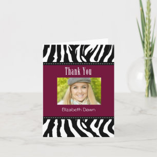 Merci de diplôme Zebra Carte photo