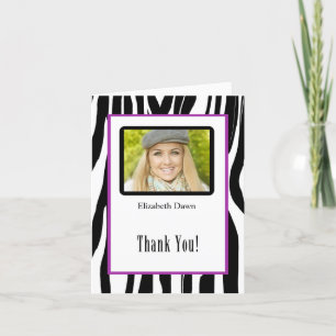 Merci de diplôme Zebra Carte photo