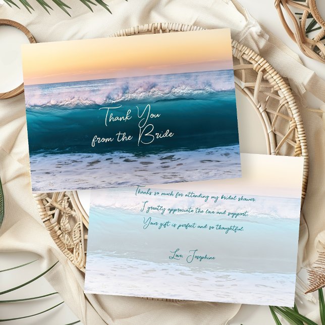 Merci De Douche Ocean Sunrise De Mariée (Créateur téléchargé)