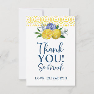 Merci de Fête des mariées de citron à fleurs