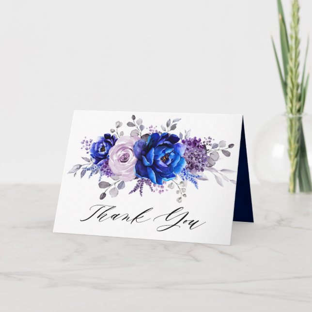 Merci de Fête des mariées violet Royal Blue Lilac (Devant)