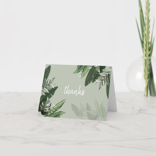 Merci de feuillage vert à grande feuille (Devant)