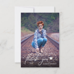 Merci de graduation photo de script moderne
