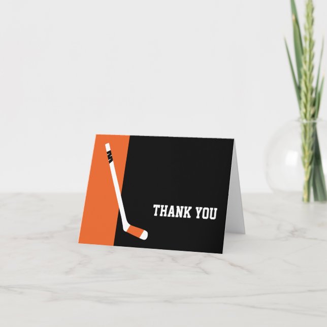 Merci de hockey noir orange (Devant)