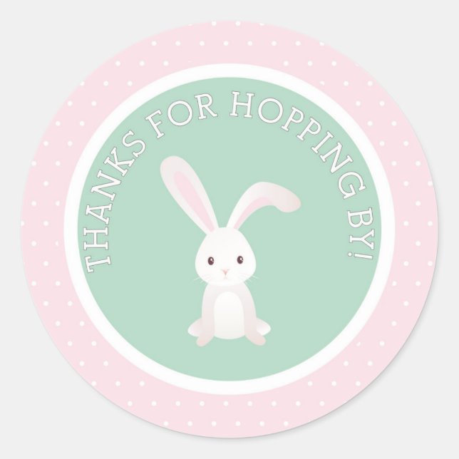Merci de Hopping by ! Sticker Merci Bunny (Devant)