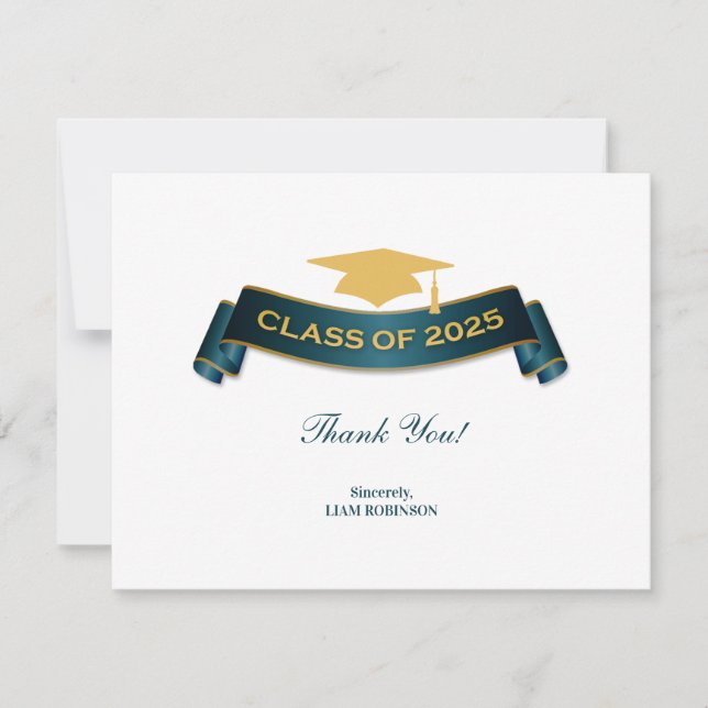 Merci de la classe de graduation de 2025 carte (Devant)