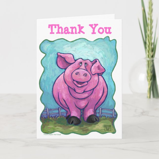Merci de la fête de naissance du cochon mignon (Devant)