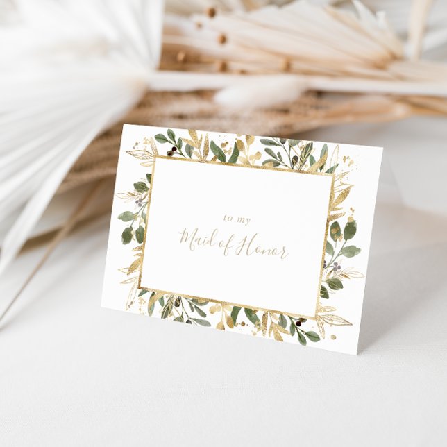 Merci de la fête nuptiale géométrique Gold Greener (Créateur téléchargé)