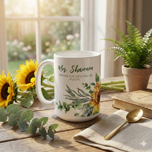 Merci De M'Aider À Bloom Sunflower Mug