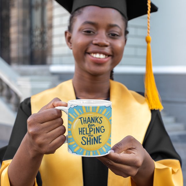Merci De M'Aider À Briller La Mug (Show your gratitude with this, "Thanks for helping me shine" mug! )