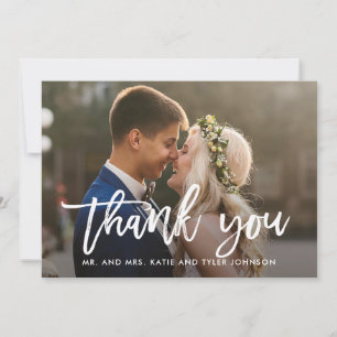 Merci de Mariage de charme brossé blanc