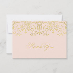 Merci de Mariage de  de glamour Vintage or